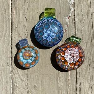 Hand blown glass pendants!